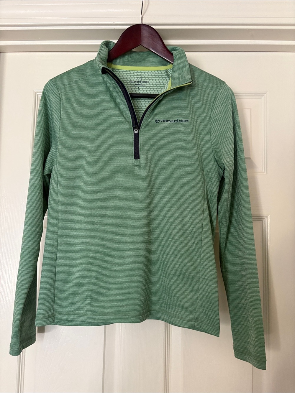 Vineyard Vines Sankaty Performance Green Quarter-Zip Pullover